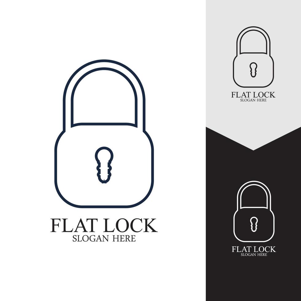 Flat lock icon vector background