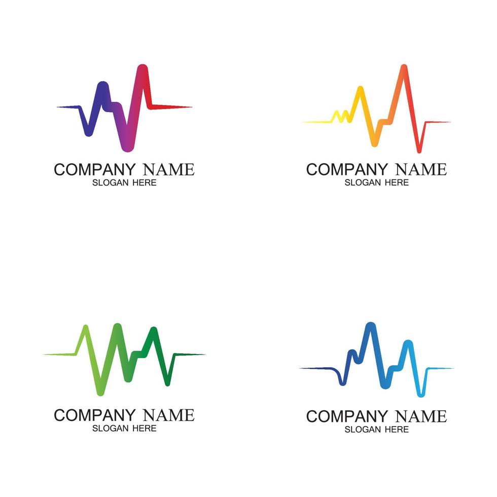 Pulse line ilustration vector template