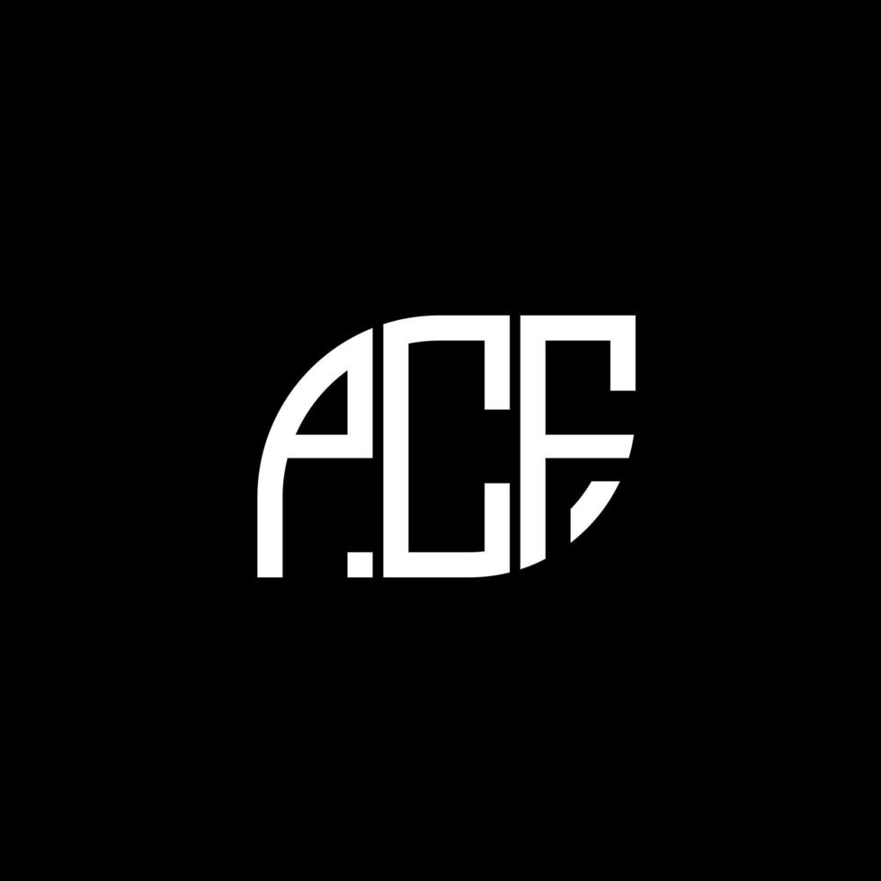 PCF letter logo design on black background.PCF creative initials letter logo concept.PCF vector letter design.