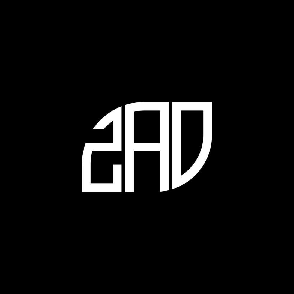 ZAO letter logo design on black background. ZAO creative initials letter logo concept. ZAO letter design. vector