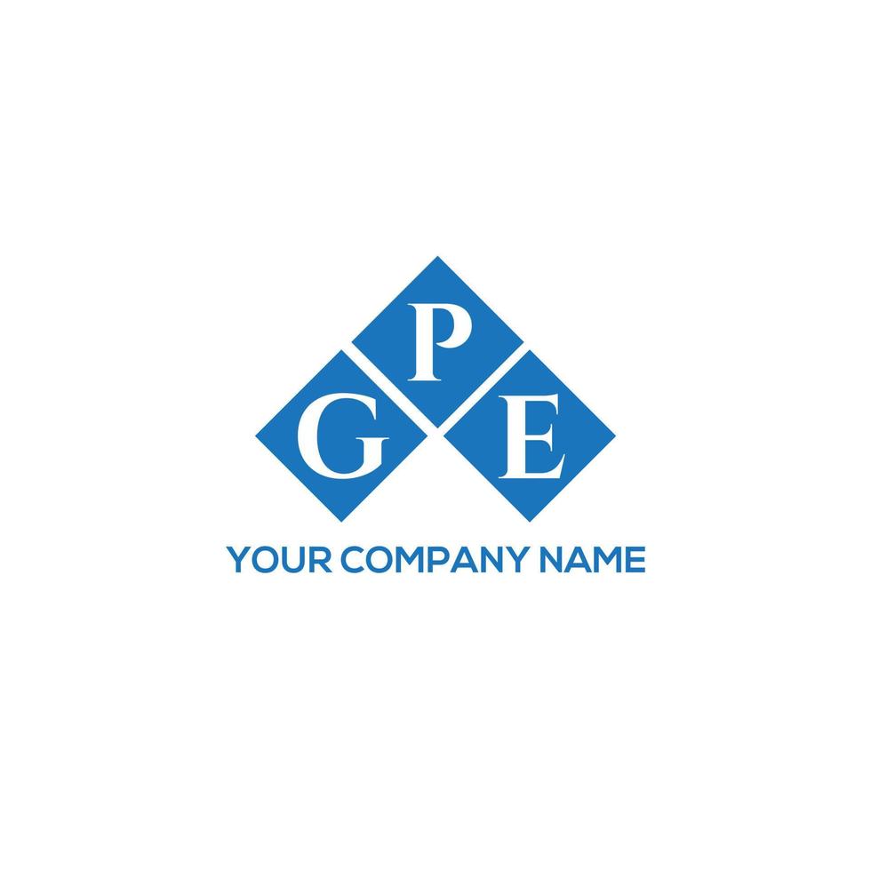 diseño de logotipo de letra gpe sobre fondo blanco. concepto de logotipo de letra de iniciales creativas gpe. diseño de letras gpe. vector