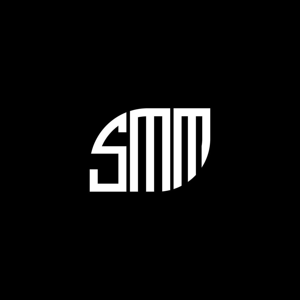 SMM letter logo design on black background. SMM creative initials letter logo concept. SMM letter design. vector