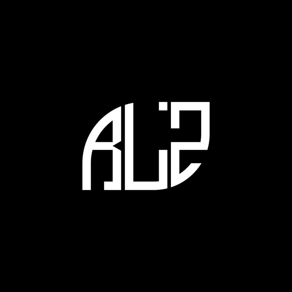 RLZ letter logo design on black background. RLZ creative initials letter logo concept. RLZ letter design. vector