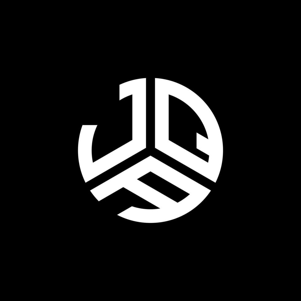 JQA letter logo design on black background. JQA creative initials letter logo concept. JQA letter design. vector