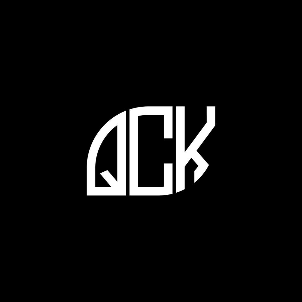 diseño de logotipo de letra qck sobre fondo negro.concepto de logotipo de letra inicial creativa qck.diseño de letra vectorial qck. vector