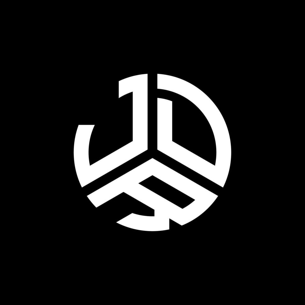 JDR letter logo design on black background. JDR creative initials letter logo concept. JDR letter design. vector