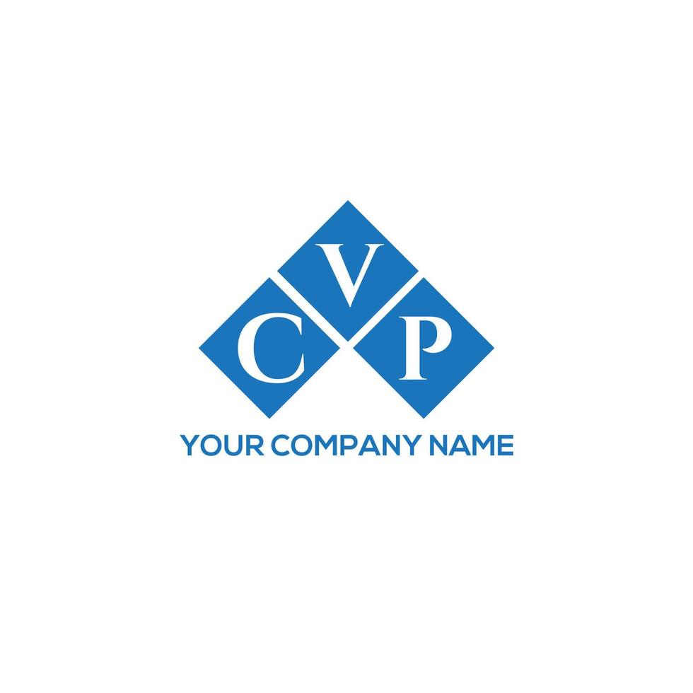 diseño de logotipo de letra cvp sobre fondo blanco. concepto de logotipo de letra de iniciales creativas cvp. diseño de carta cvp. vector