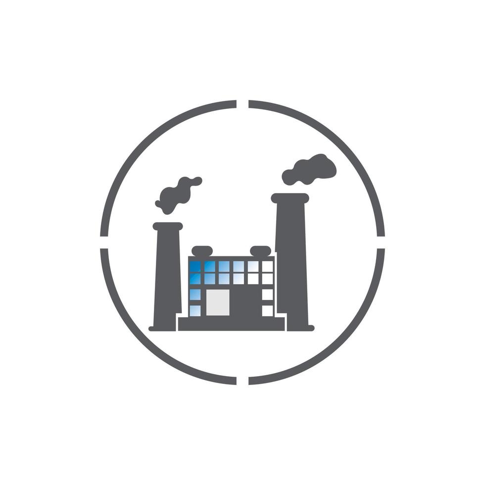 FACTORY BUILDING ICONS VECTOR