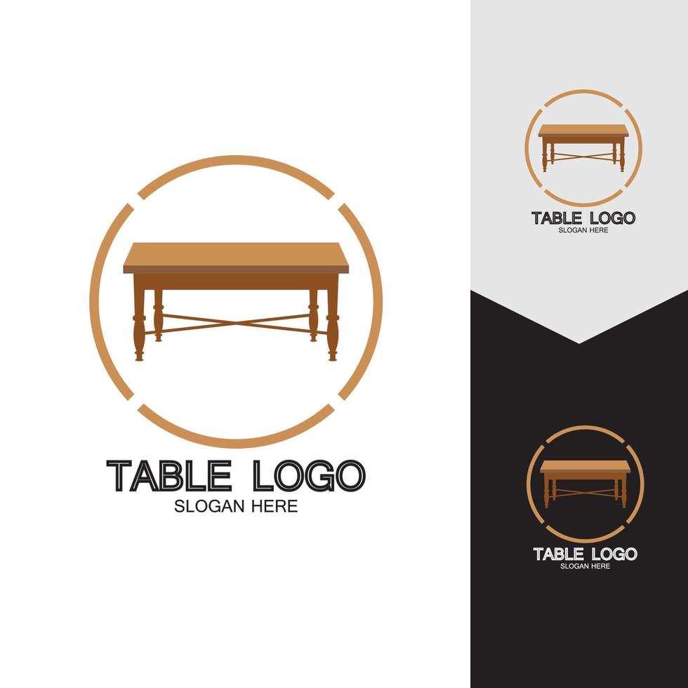 Table vector logo icon object background illustration