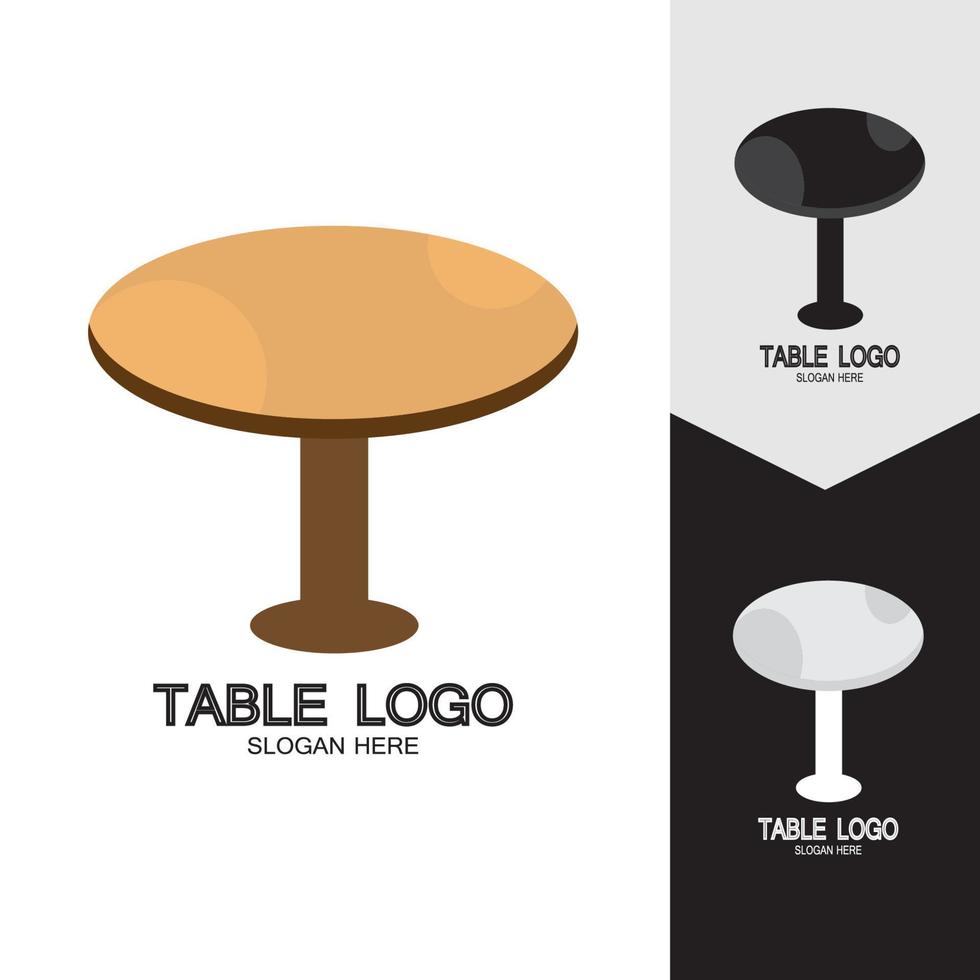 Table vector logo icon object background illustration