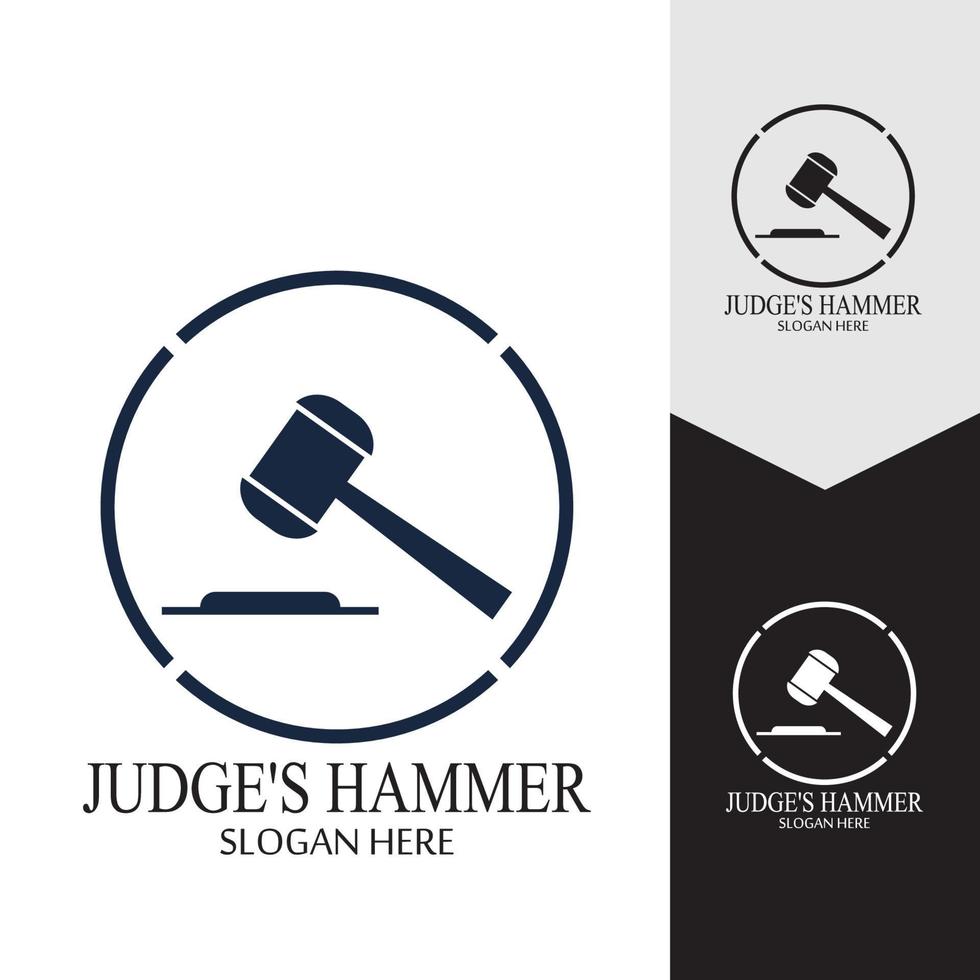 Hammer of a judge icon vector