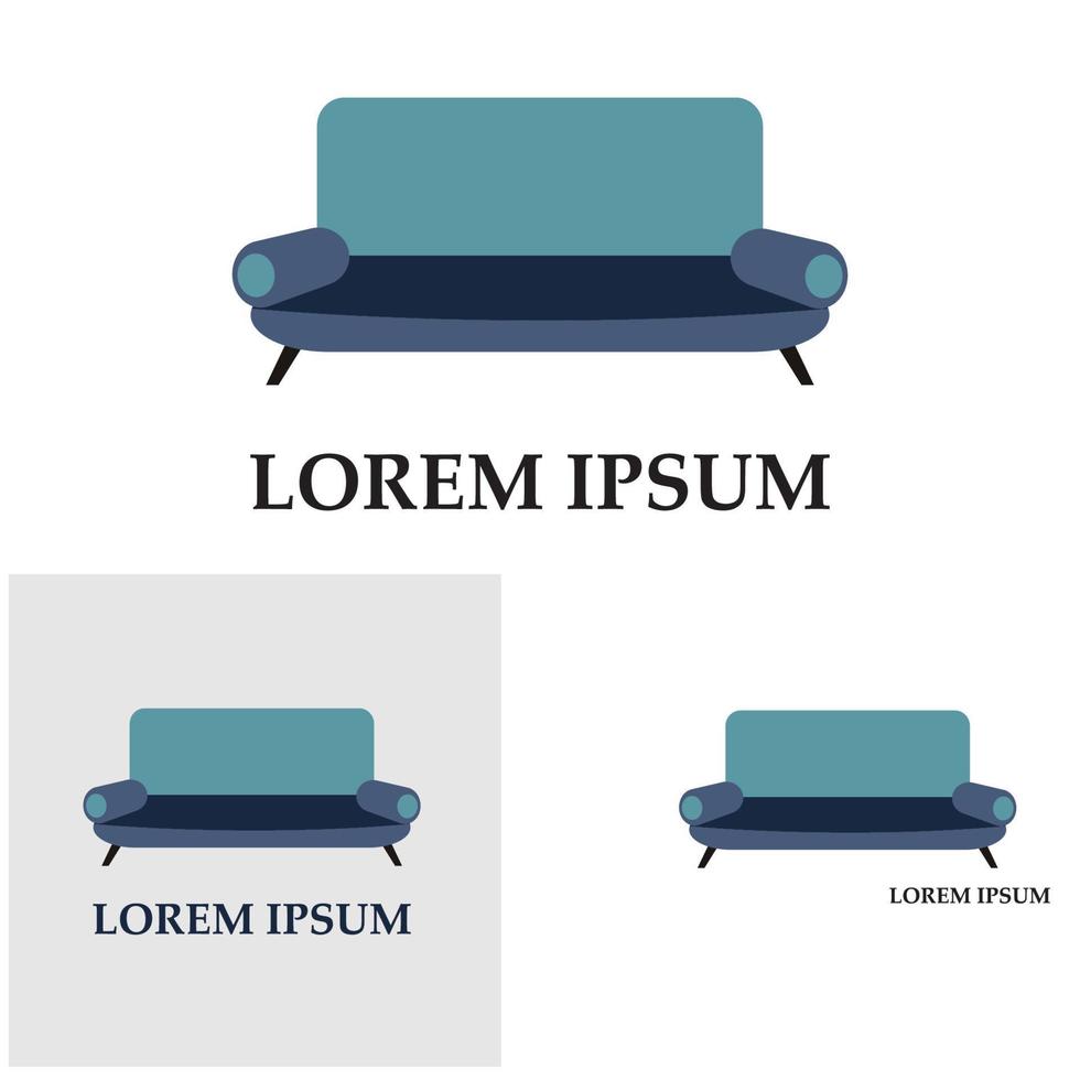 Sofa vector logo icon illustration background