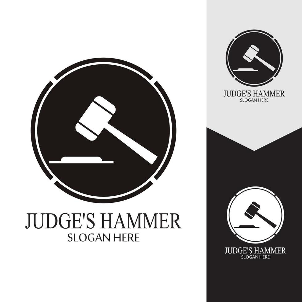 Hammer of a judge icon vector