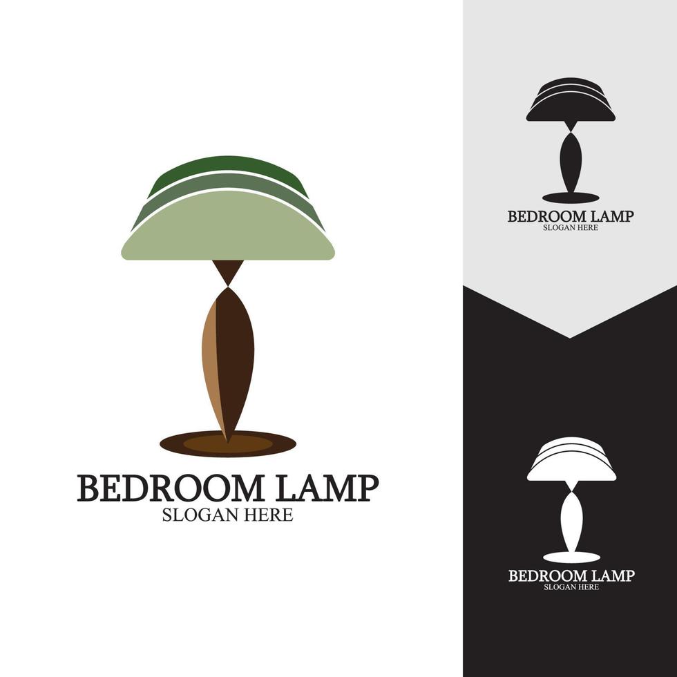 Bedroom lamp vector icon background