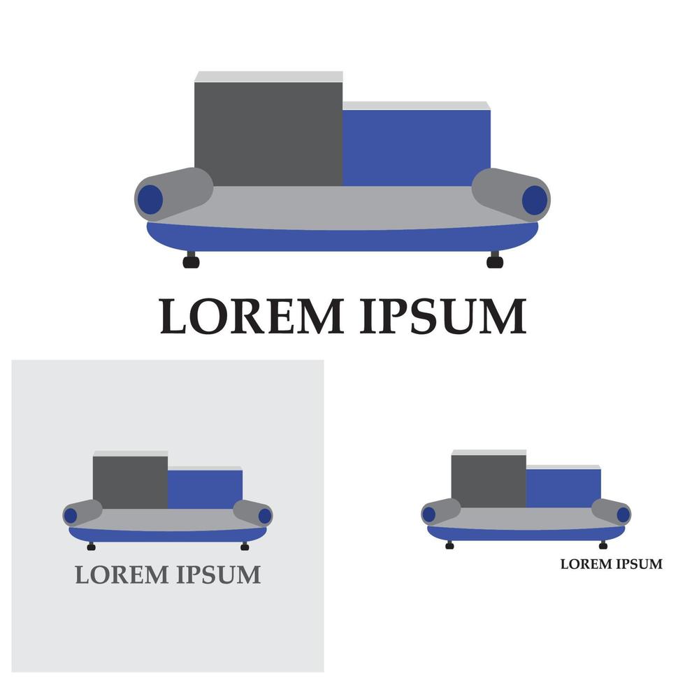 Sofa vector logo icon illustration background