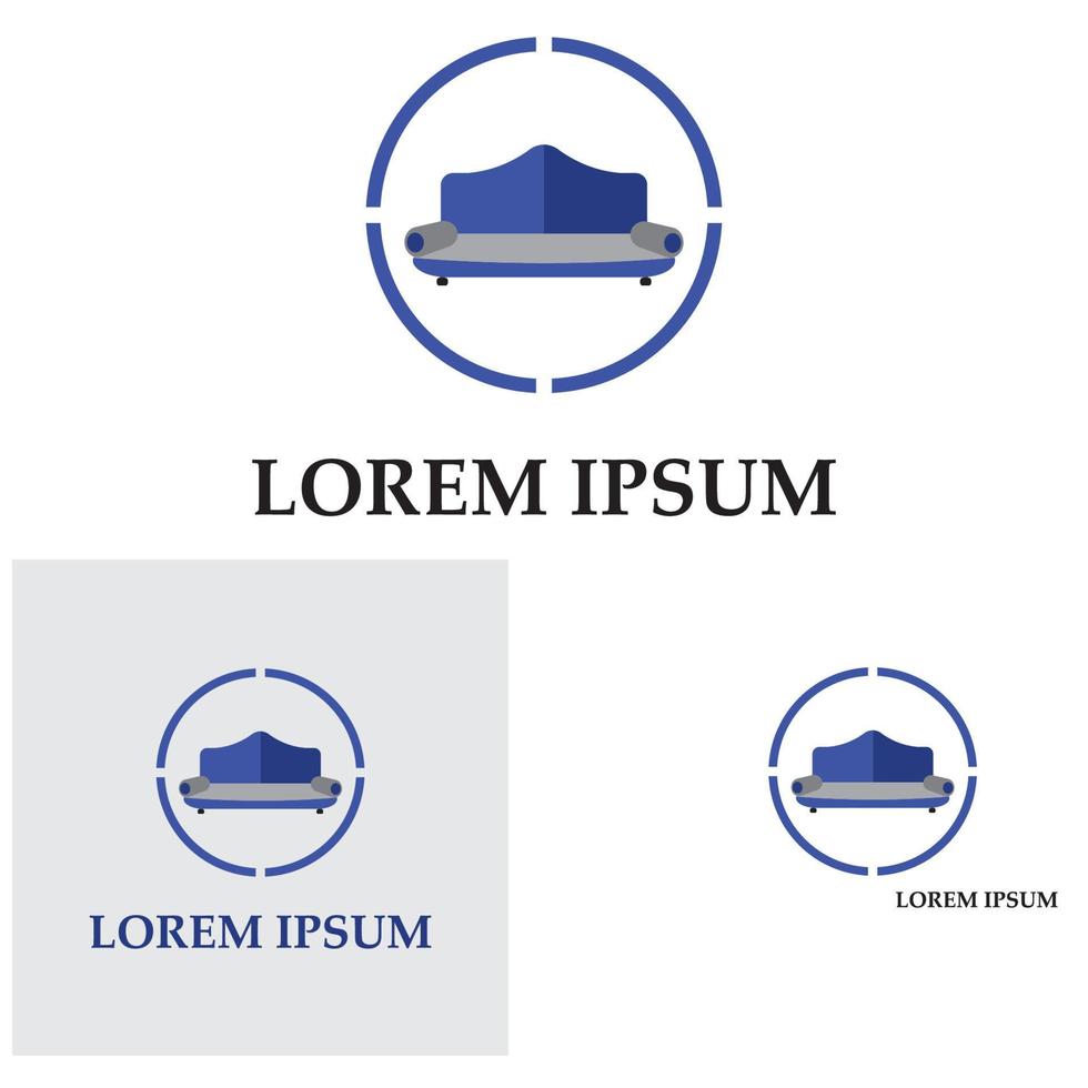 Sofa vector logo icon illustration background