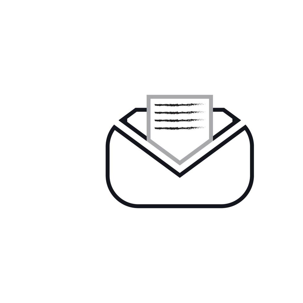 E-mail symbol vector. Mail line icon vector