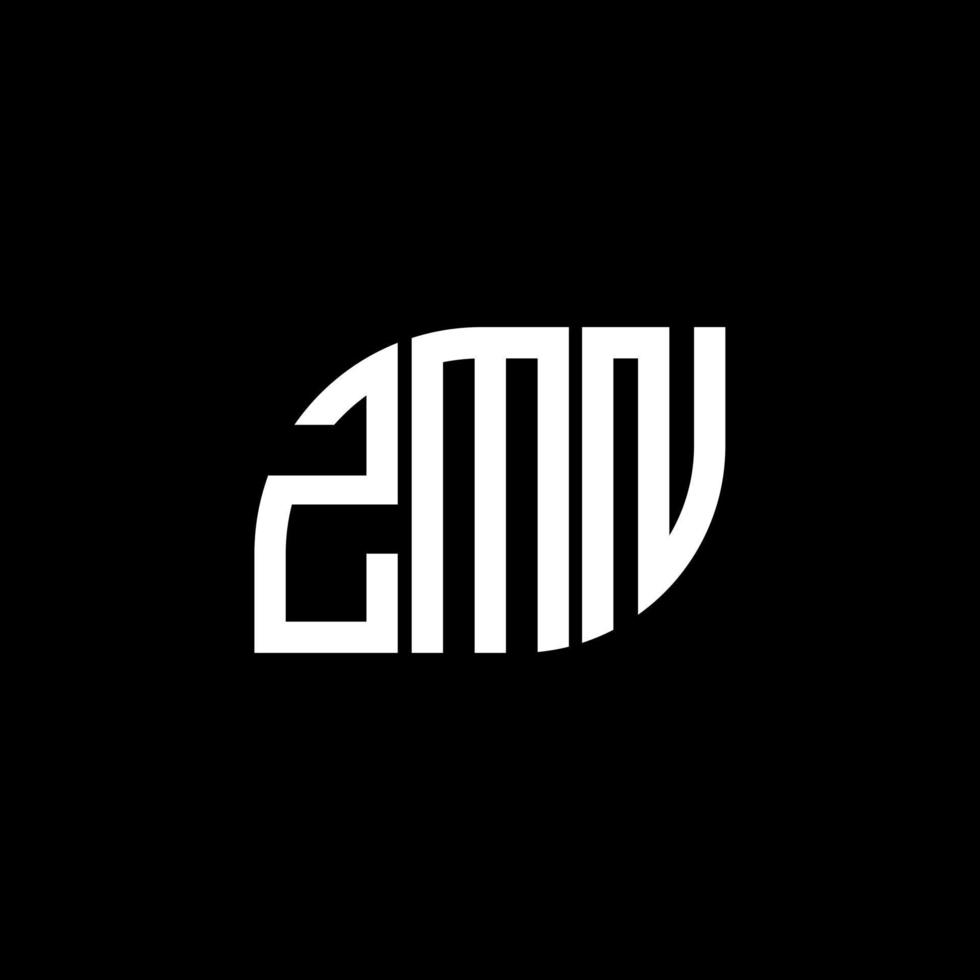 ZMN creative initials letter logo concept. ZMN letter design.ZMN letter logo design on black background. ZMN creative initials letter logo concept. ZMN letter design. vector