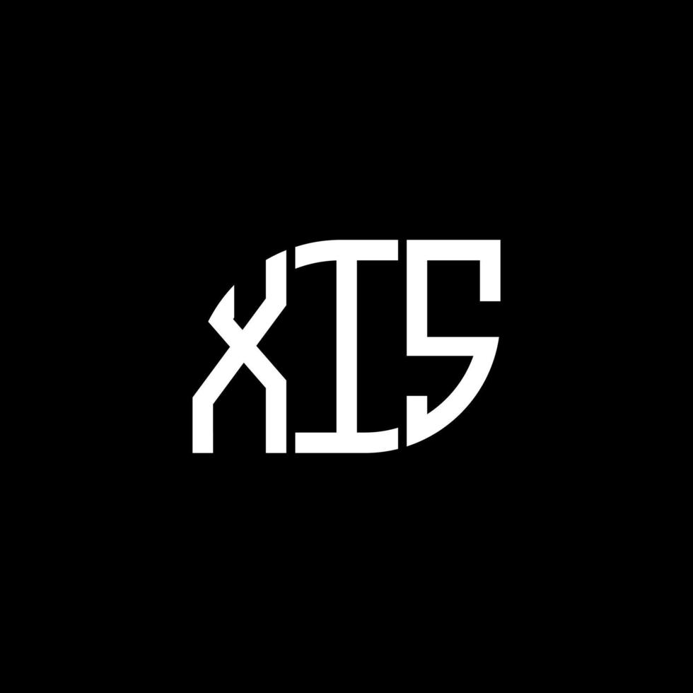 XIS letter logo design on black background. XIS creative initials letter logo concept. XIS letter design. vector