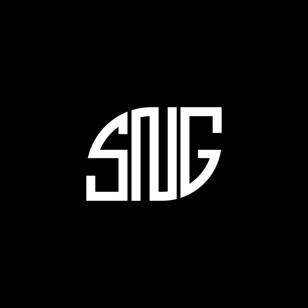 diseño de logotipo de letra sng sobre fondo negro. concepto de logotipo de letra de iniciales creativas sng. diseño de letras cantadas. vector