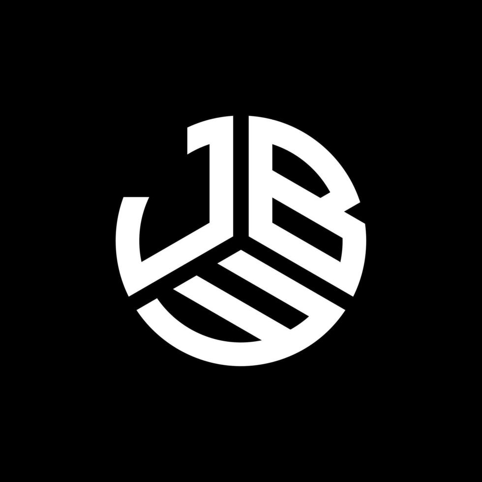 concepto de logotipo de letra de iniciales creativas jbw. Diseño de letra jbw. Diseño de logotipo de letra jbw sobre fondo negro. concepto de logotipo de letra de iniciales creativas jbw. diseño de letra jbw. vector