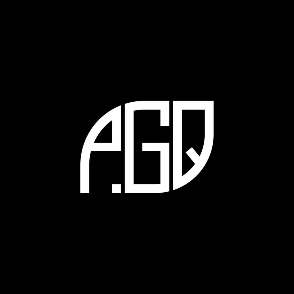 diseño de logotipo de letra pgq sobre fondo negro.pgq concepto de logotipo de letra inicial creativa.diseño de letra vectorial pgq. vector
