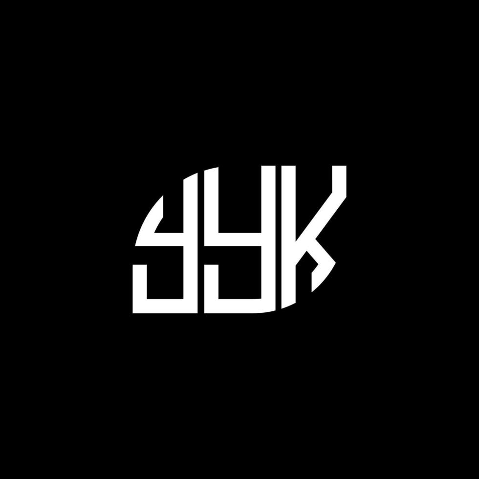 diseño de logotipo de letra yyk sobre fondo negro. yyk creativo concepto de logotipo de letras iniciales. diseño de letras yyk. vector