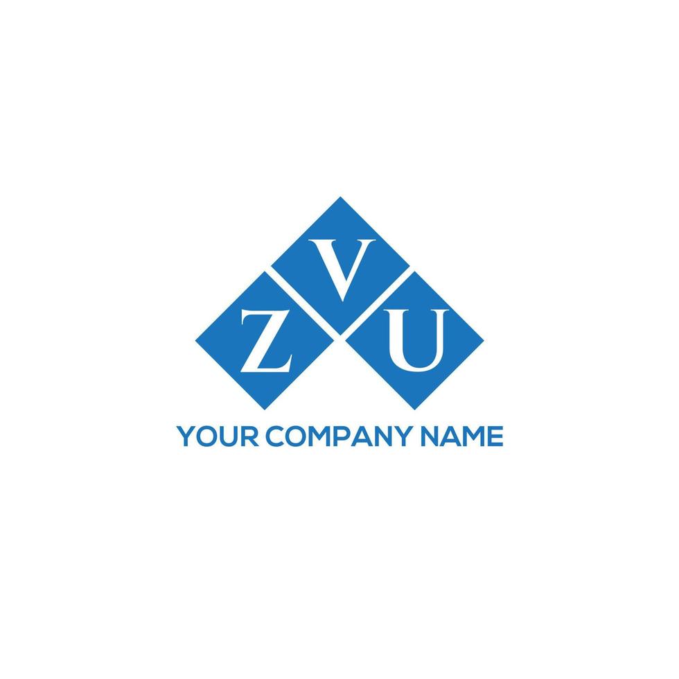 ZVU letter logo design on white background.  ZVU creative initials letter logo concept.  ZVU letter design. vector