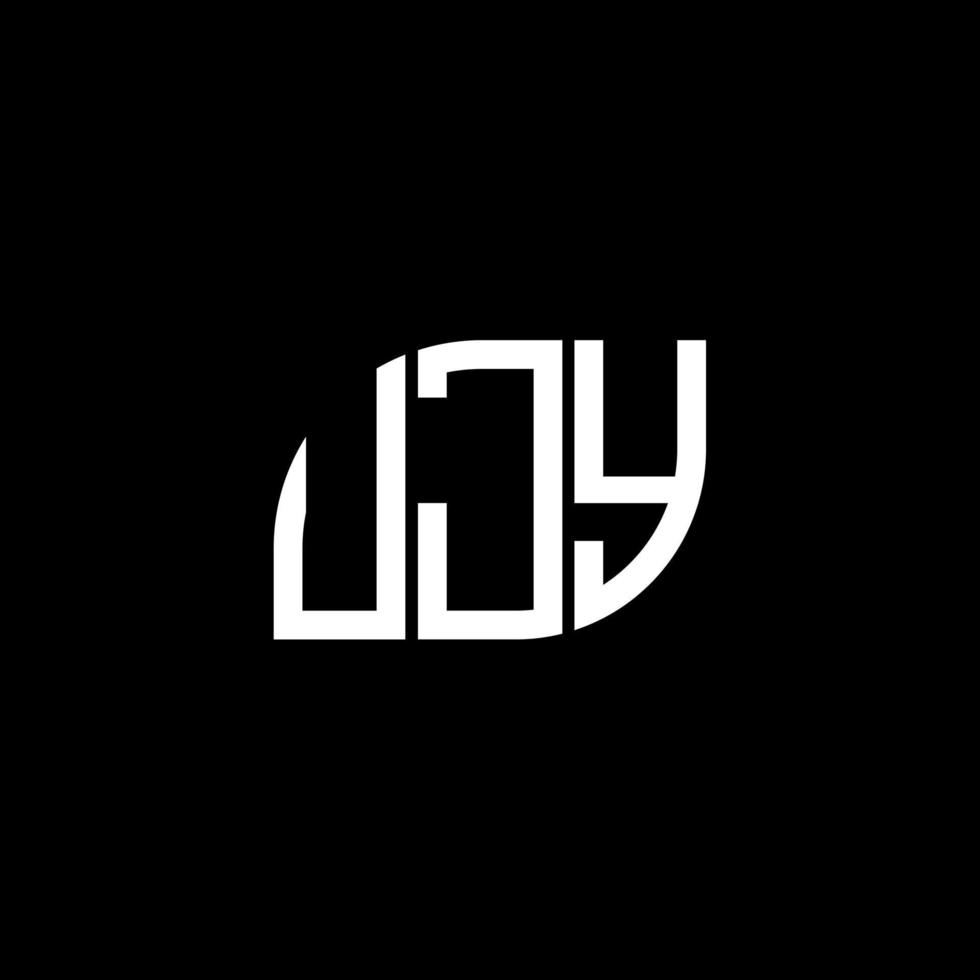 concepto de logotipo de letra de iniciales creativas ujy. Diseño de letras ujy. Diseño de logotipo de letras ujy sobre fondo negro. concepto de logotipo de letra de iniciales creativas ujy. diseño de letras ujy. vector