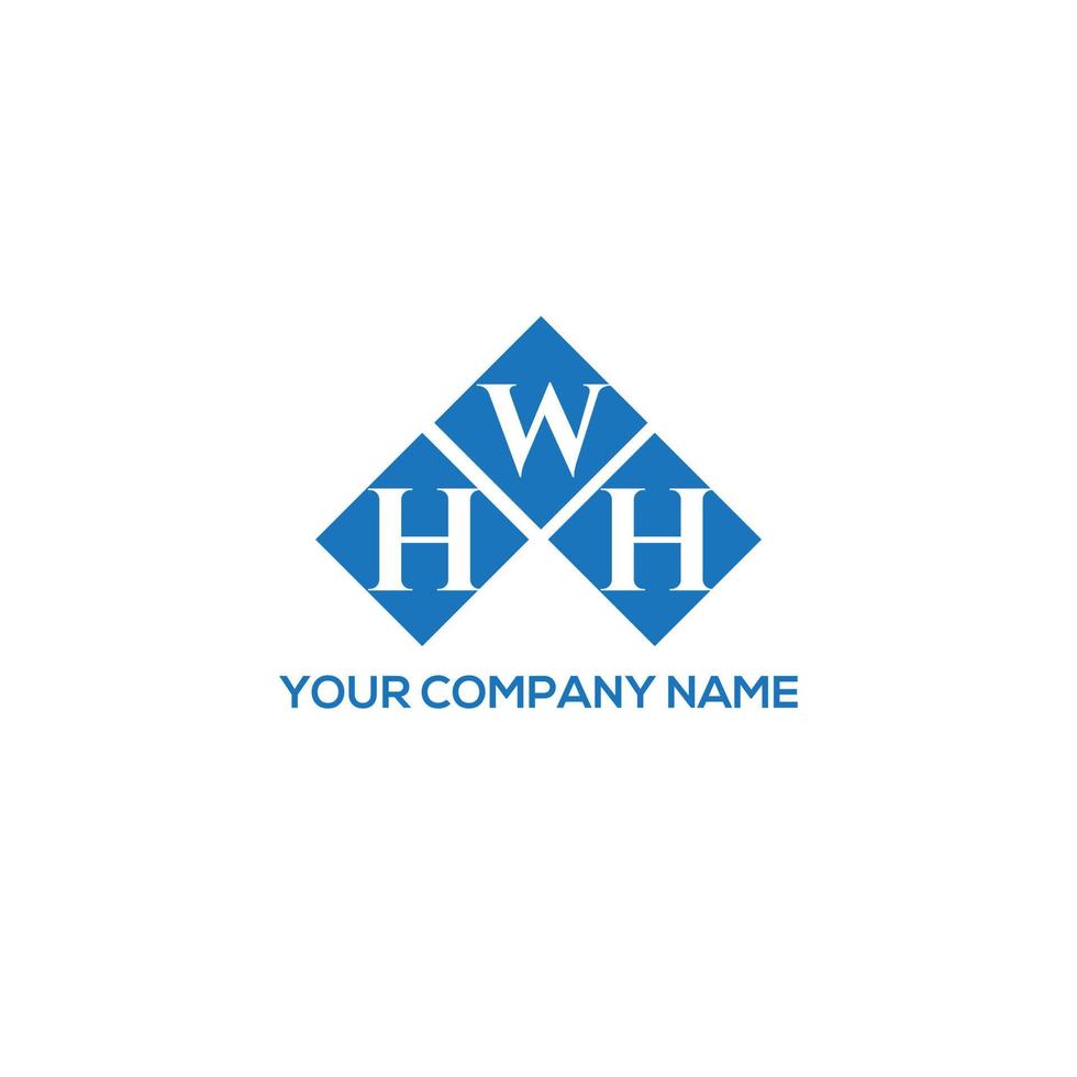 HWH letter logo design on white background.  HWH creative initials letter logo concept.  HWH letter design. vector