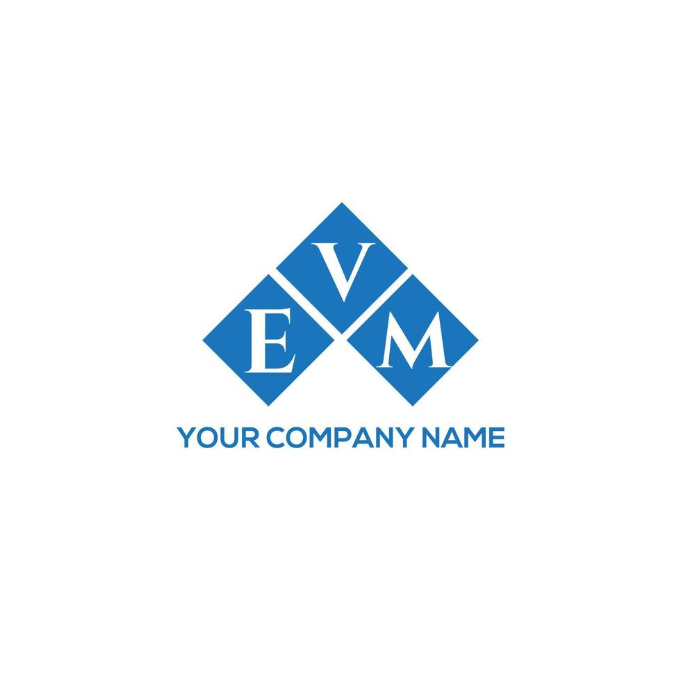 EVM creative initials letter logo concept. EVM letter design.EVM letter logo design on white background. EVM creative initials letter logo concept. EVM letter design. vector