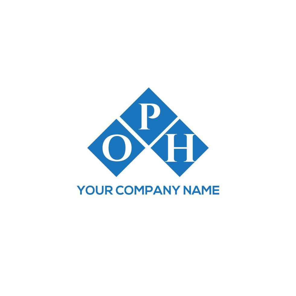 diseño de logotipo de letra oph sobre fondo blanco. concepto de logotipo de letra de iniciales creativas oph. diseño de letra oph. vector