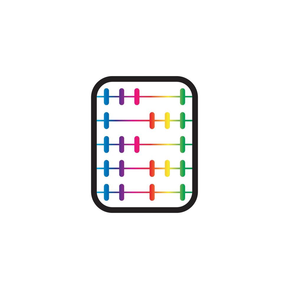 abacus icon vector background