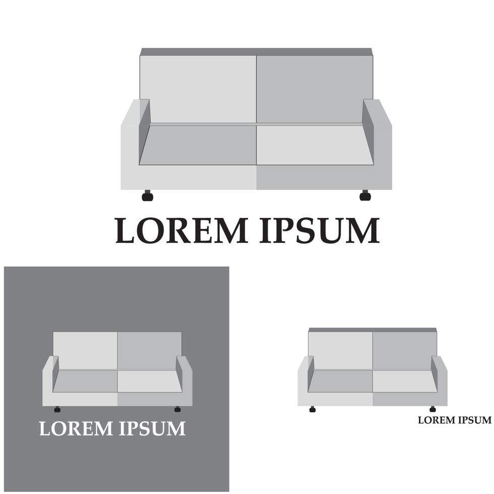 Sofa vector logo icon illustration background