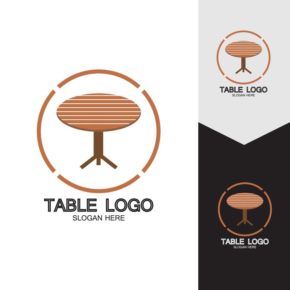 Table vector logo icon object background illustration