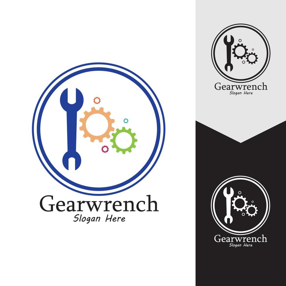 Gearwrench vector icon background template