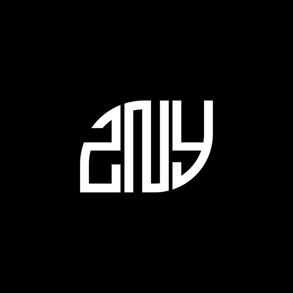 ZNY letter logo design on black background. ZNY creative initials letter logo concept. ZNY letter design. vector