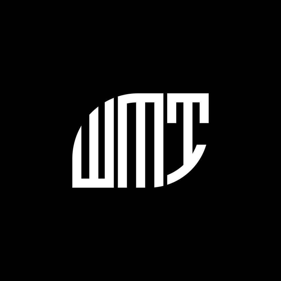 diseño de logotipo de letra wmt sobre fondo negro. concepto de logotipo de letra de iniciales creativas wmt. diseño de letras wmt. vector