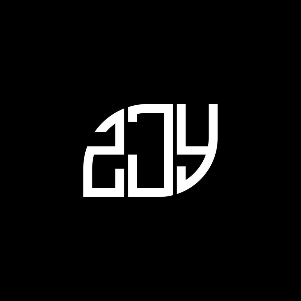 ZJY letter logo design on black background. ZJY creative initials letter logo concept. ZJY letter design. vector