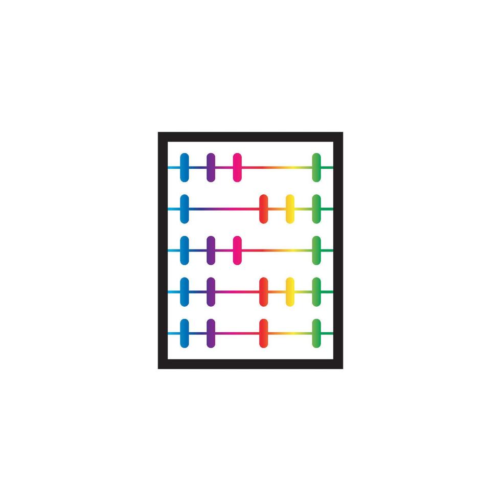 abacus icon vector background