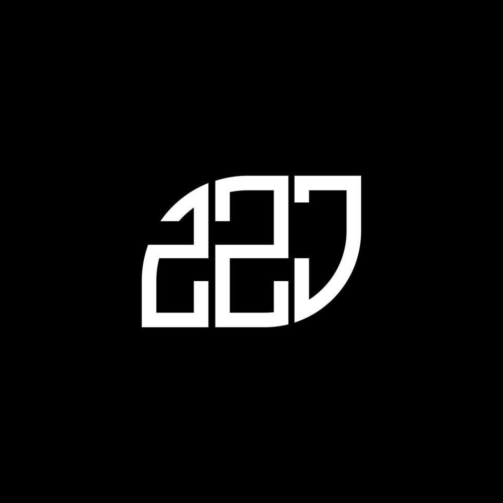 ZZJ letter logo design on black background. ZZJ creative initials letter logo concept. ZZJ letter design. vector