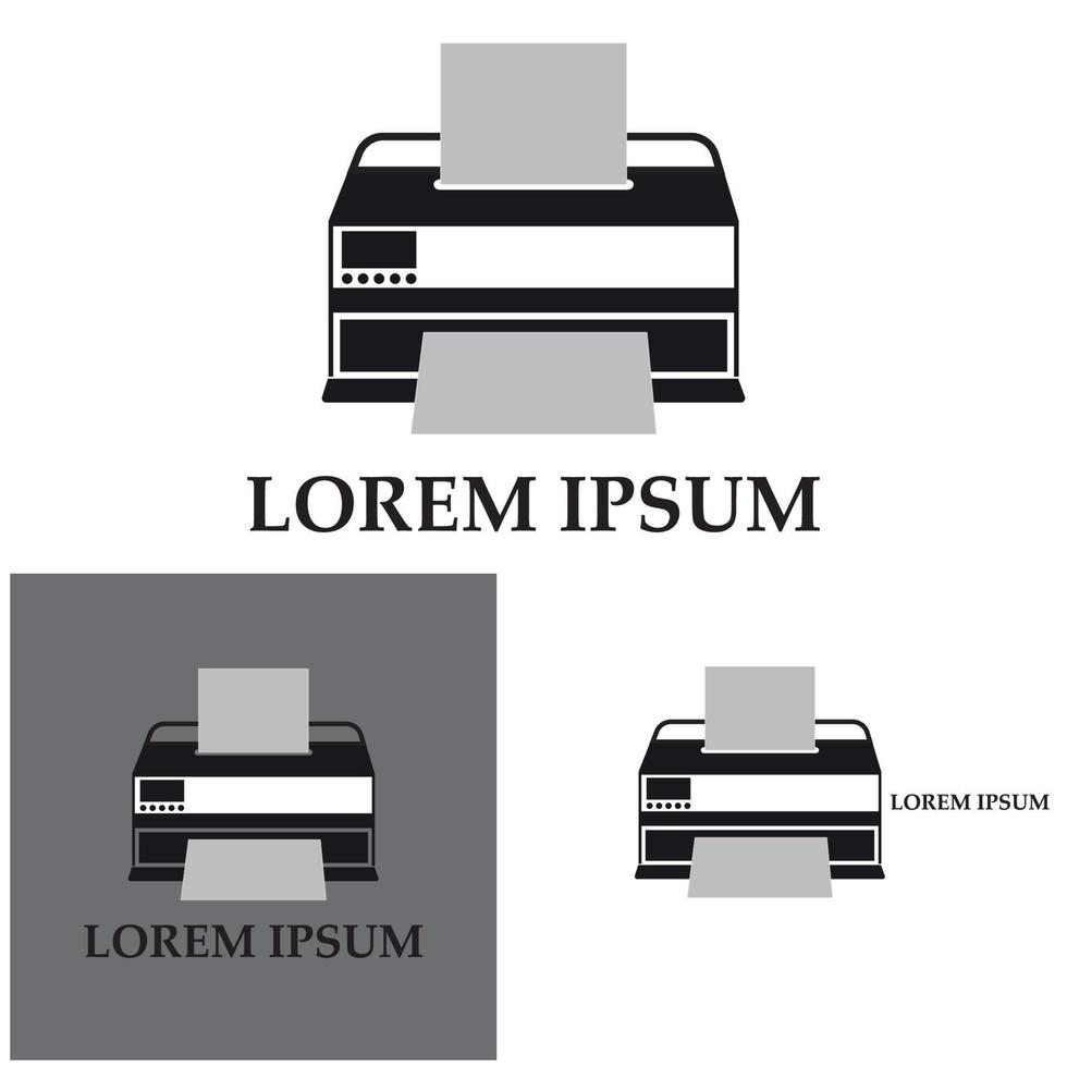 Printer icon vector symbol illustration background