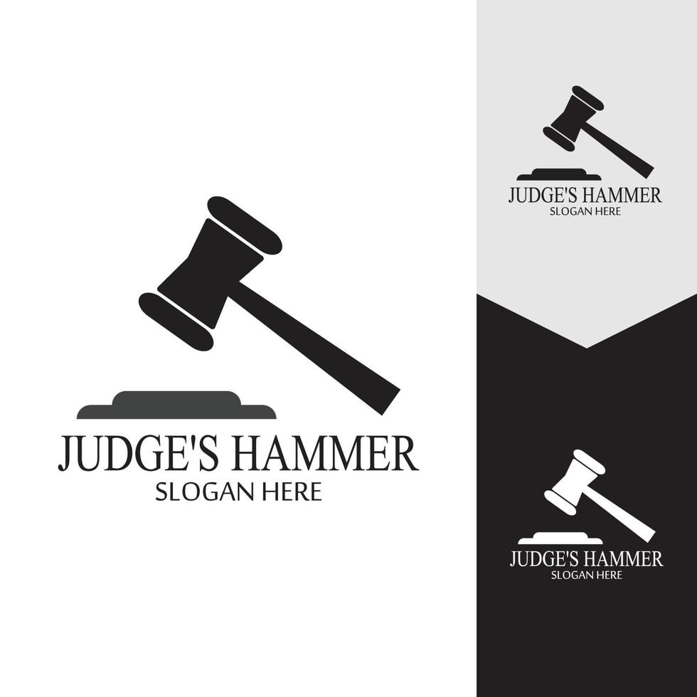 Hammer of a judge icon vector