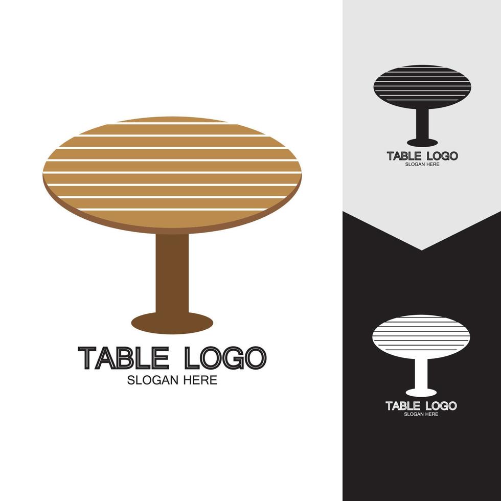 Table vector logo icon object background illustration