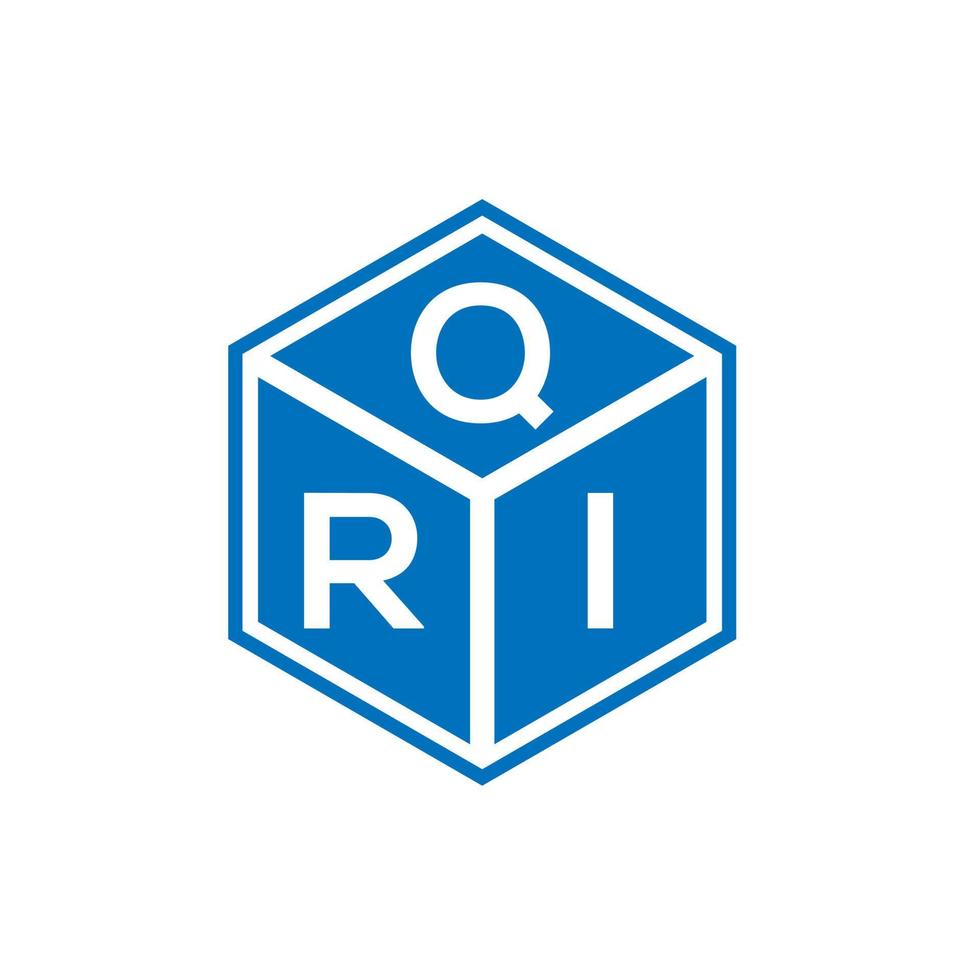 QRI letter logo design on black background. QRI creative initials letter logo concept. QRI letter design. vector