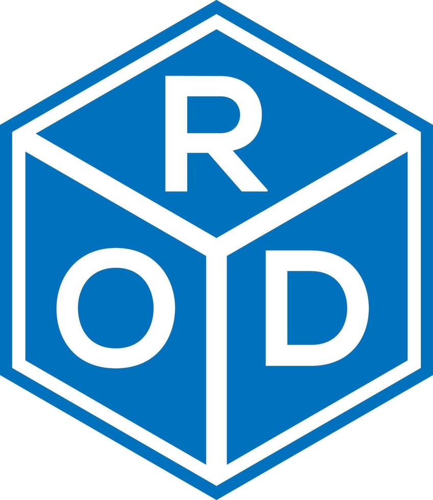 ROD letter logo design on black background. ROD creative initials letter logo concept. ROD letter design. vector