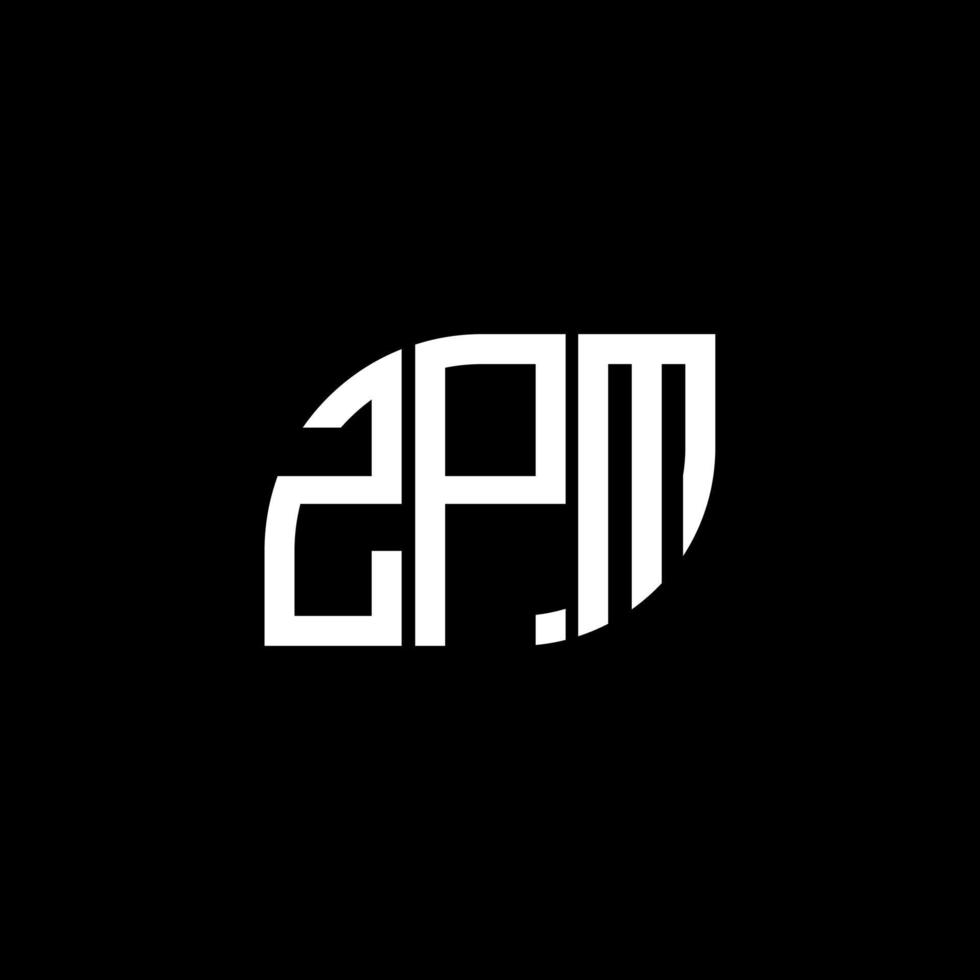 diseño de logotipo de letra zpm sobre fondo negro. concepto de logotipo de letra inicial creativa zpm. diseño de letras zpm. vector