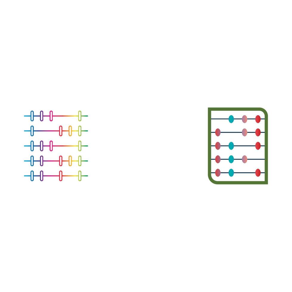abacus icon vector background