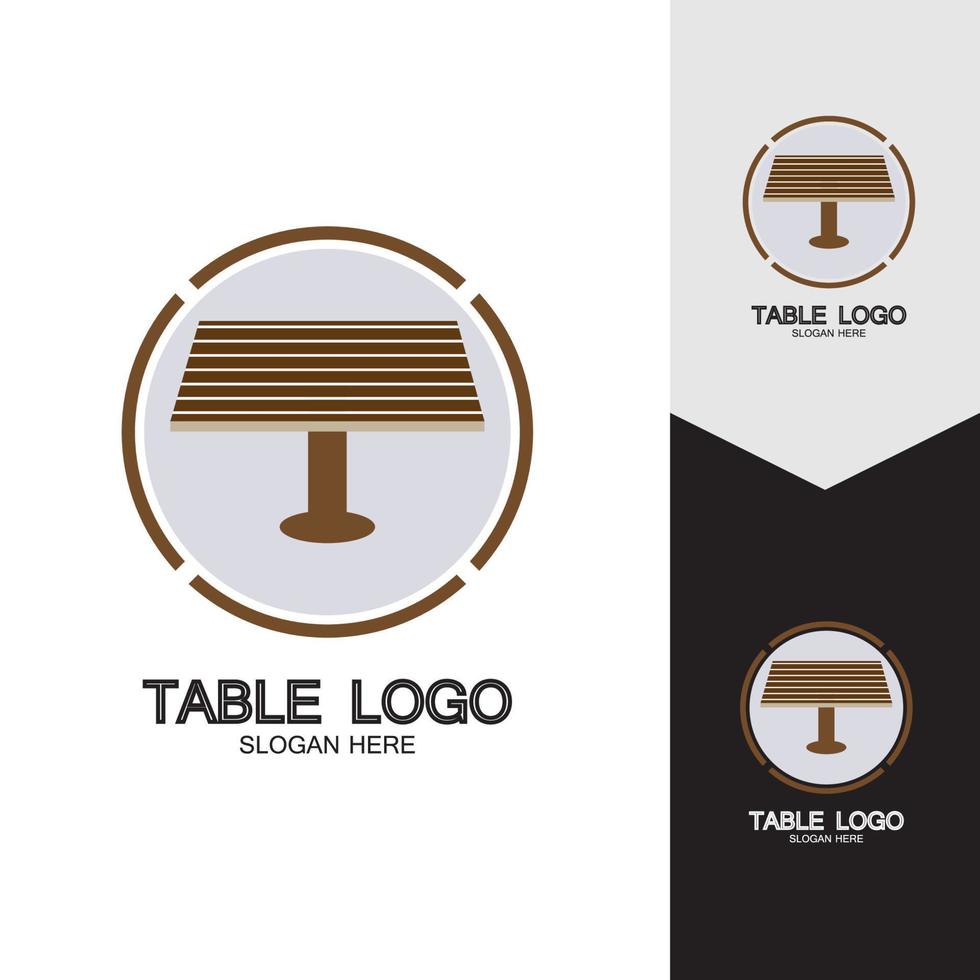 Table vector logo icon object background illustration