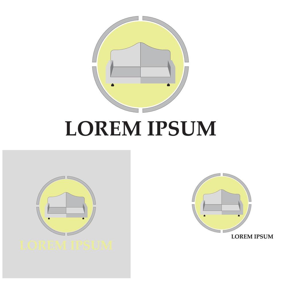 Sofa vector logo icon illustration background